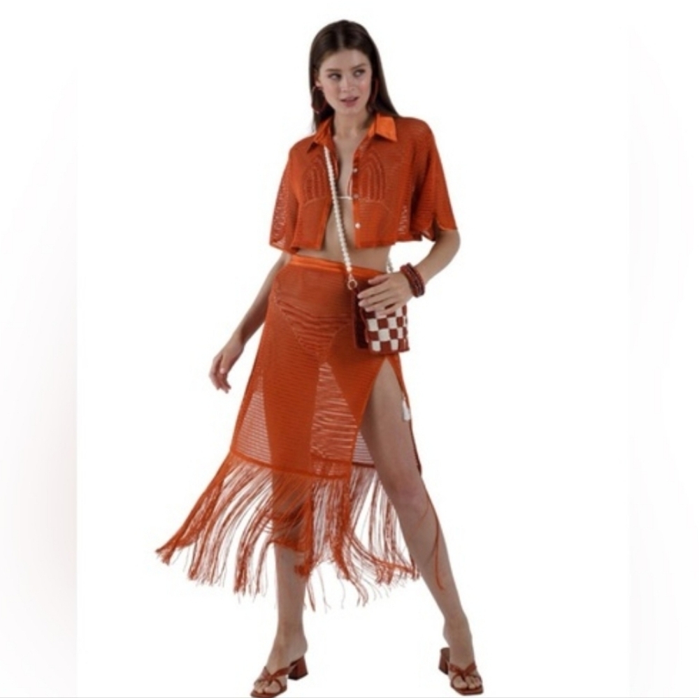 NWT | My Beachy Side Camelia Set Skirt + Top Size Small - Picture 2 of 11